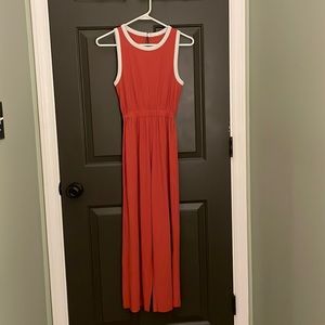 Zara Red Sleeveless Jumpsuit